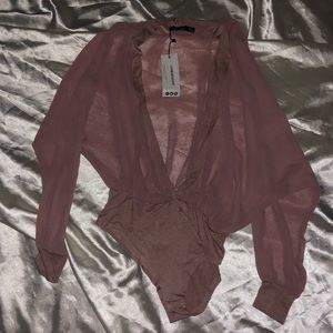 Dusty rose, mesh bodysuit